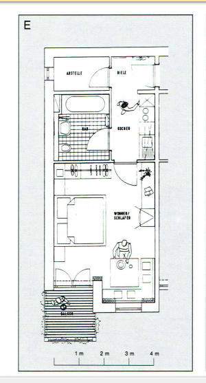 Grundriss Apartment E Erdgeschosswohnung Waldkirchen